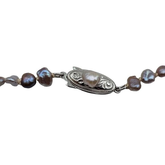 Freshwater Pearl Multicolored Necklace with Sterling Silver Clasp - Picture 2 of 7